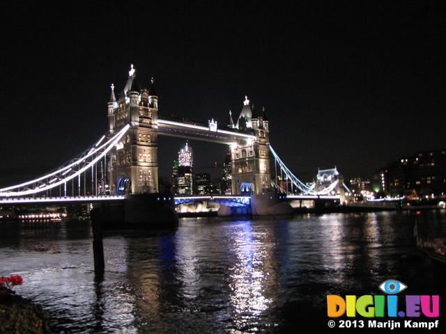 SX27058 Tower Bridge at night, London